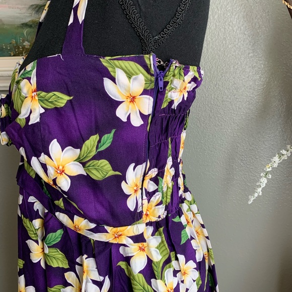 Purple Floral Backless Women’s Dress Size M - Picture 4 of 14